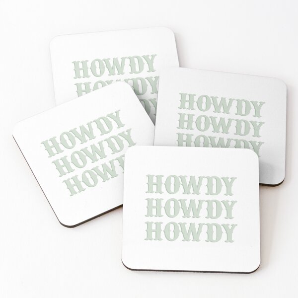Item preview, Retro Howdy Howdy Howdy Cowboy Green designed and sold by Emily Owen Designs.