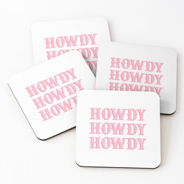 Item preview, Retro Howdy Howdy Howdy Cowboy Pink designed and sold by Emily Owen Designs.