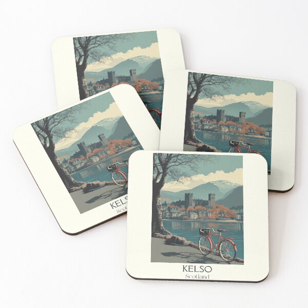 Item preview, Kelso Scotland Vintage Art Print | Scottish Borders Travel Poster designed and sold by TuncGK.