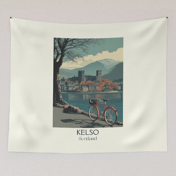 Item preview, Kelso Scotland Vintage Art Print | Scottish Borders Travel Poster designed and sold by TuncGK.