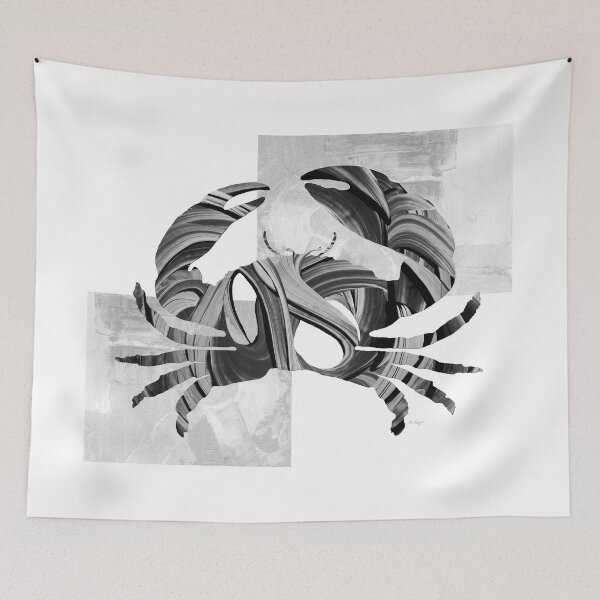 Item preview, Black And White Modern Crab Art 2 designed and sold by Sharon Cummings Art.