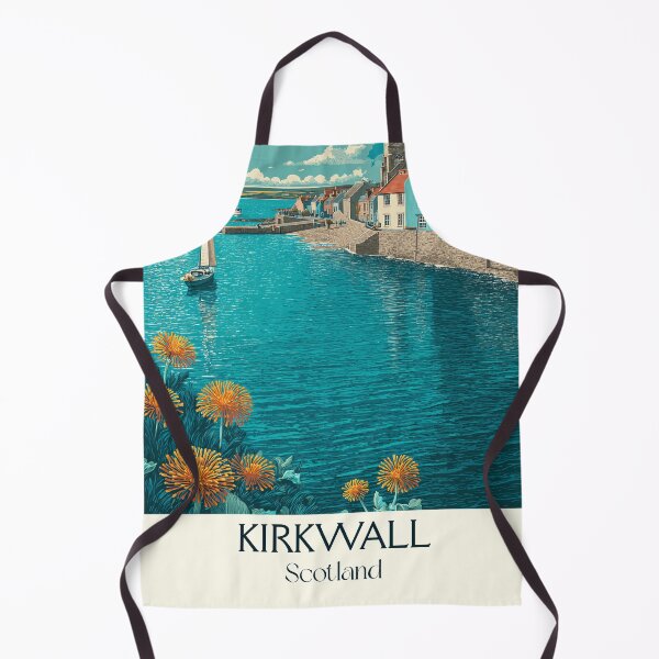 Item preview, Kirkwall, Orkney Islands, Scotland Travel Poster | St Magnus Cathedral Art designed and sold by TuncGK.