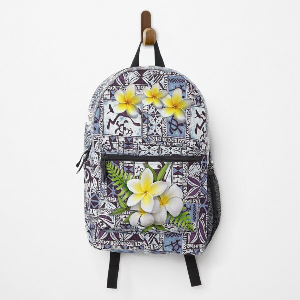 Item preview, Blue Hawaiian Tapa and Plumeria designed and sold by J Marielle Designs.