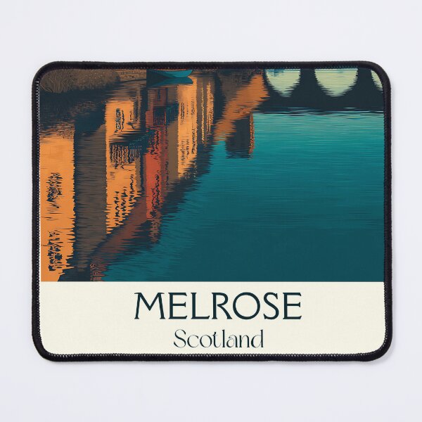 Item preview, Melrose Scotland Vintage Travel Poster | Scottish Borders Abbey Town Art designed and sold by TuncGK.