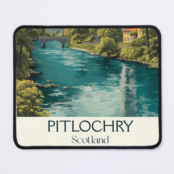 Item preview, Pitlochry Scotland Vintage Travel Poster | Perthshire Landscape Art Print designed and sold by TuncGK.