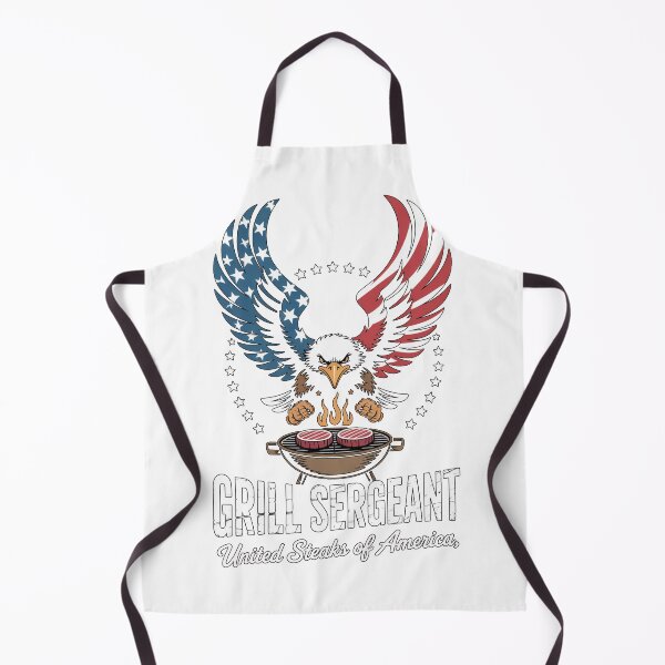 Aperçu de l'œuvre Grill Sergeant United Steaks of America, design du 4 juillet créée et vendue par Francy Fits.