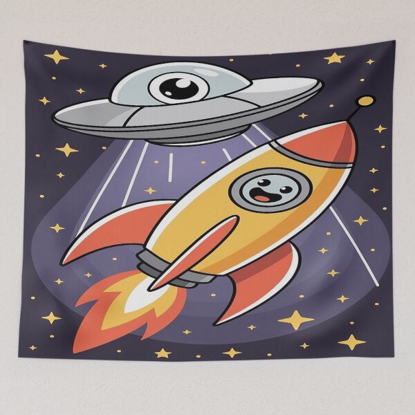 Item preview, Lifestyle Hub: UFO & Rocket designed and sold by M&M Lifestyle Hub.