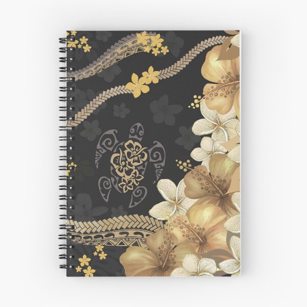 Item preview, Golden Hawaiian Hibiscus and Plumeria Tapa Fusion designed and sold by J Marielle Designs.