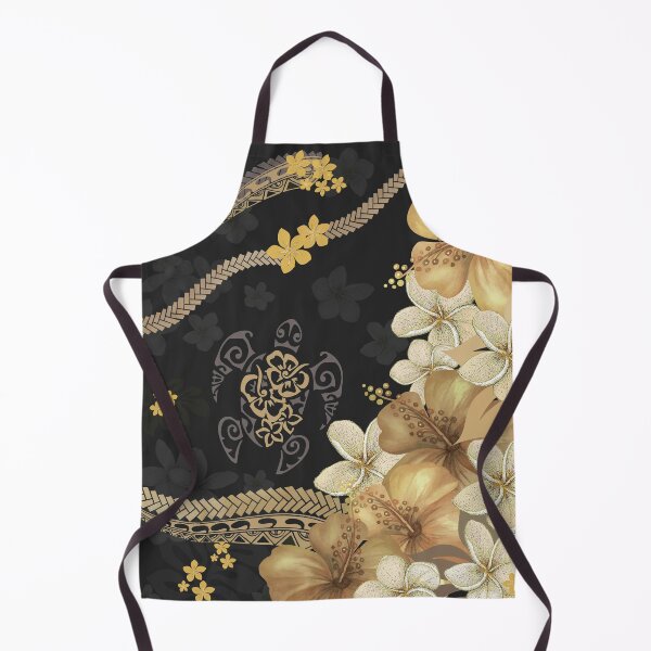 Item preview, Golden Hawaiian Hibiscus and Plumeria Tapa Fusion designed and sold by J Marielle Designs.