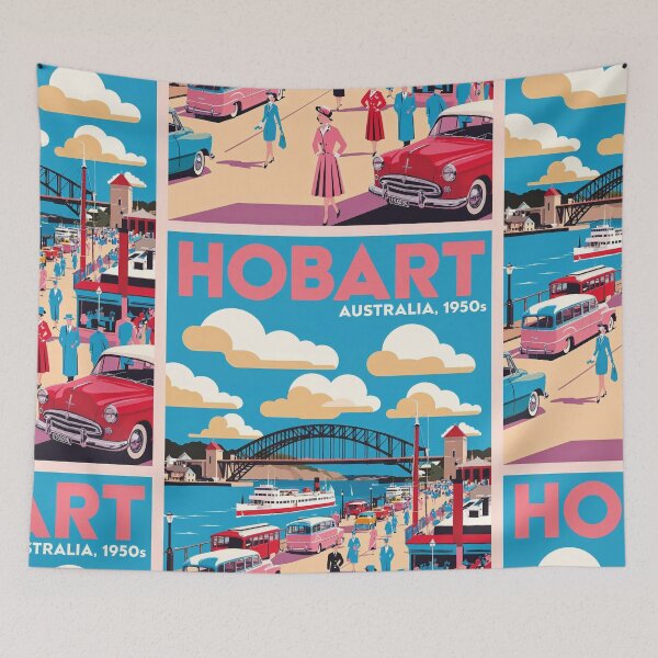 Item preview, Hobart Australia Vintage Travel Tourism designed and sold by TravelersGems.