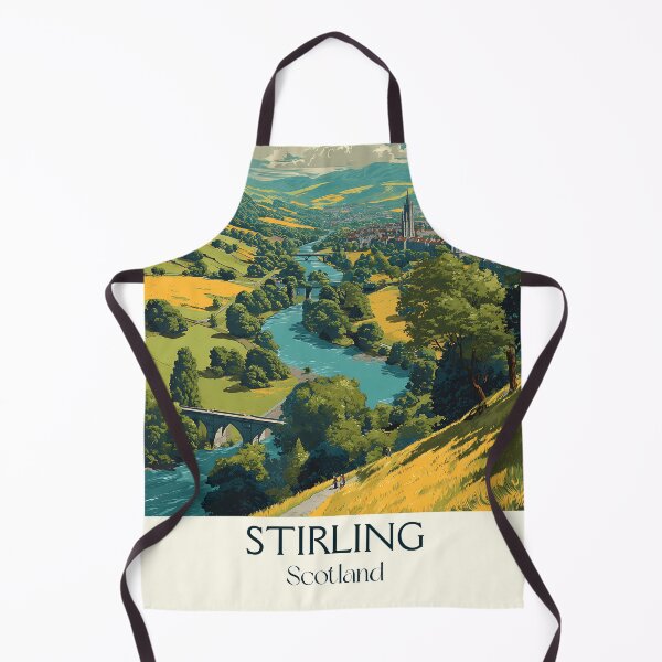 Item preview, Stirling Scotland Vintage Travel Poster | Castle & Wallace Monument Art designed and sold by TuncGK.