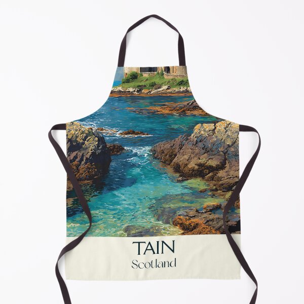 Item preview, Tain Scotland Retro Travel Poster | Highlands NC500 Castle Art designed and sold by TuncGK.