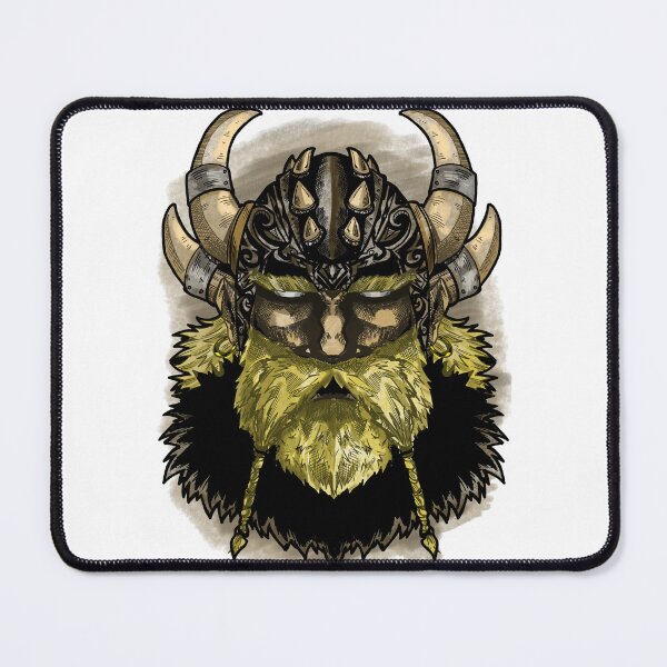 Item preview, A face a bust of a glorious Viking color version line illustration (guaranteed AI-free) designed and sold by fifou96.