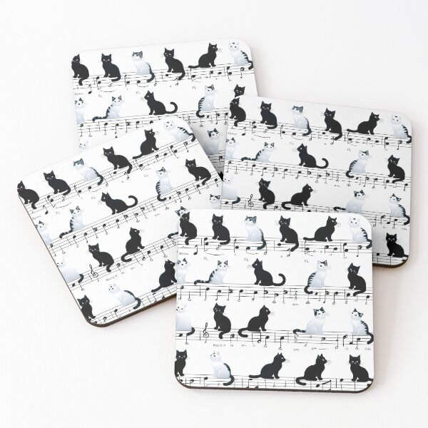 Item preview, Musical Kitten score designed and sold by JacquiTaylorArt.