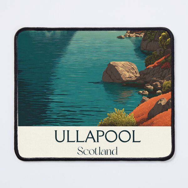 Item preview, Ullapool Scotland Retro Travel Poster | Highlands NC500 Art Print designed and sold by TuncGK.