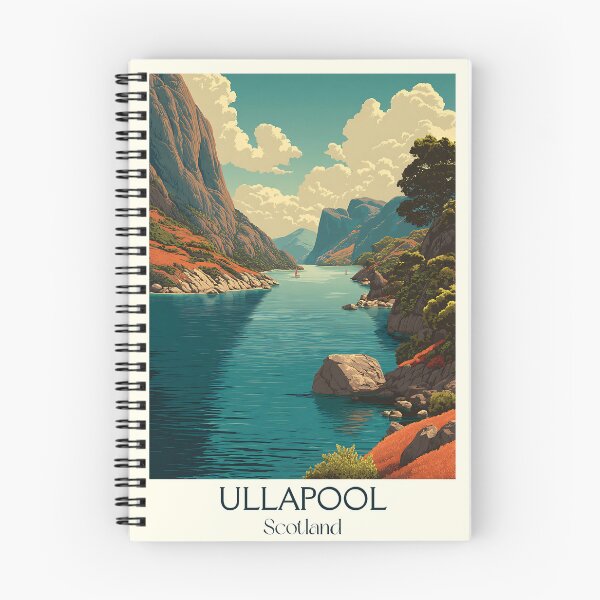 Item preview, Ullapool Scotland Retro Travel Poster | Highlands NC500 Art Print designed and sold by TuncGK.