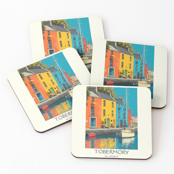 Item preview, Tobermory, Isle of Mull, Scotland Poster | Colourful Harbour Art designed and sold by TuncGK.