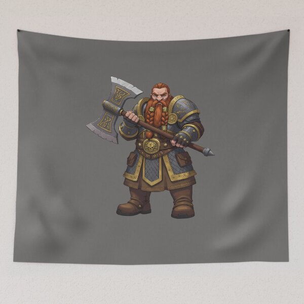 Item preview, Dwarf Warrior with Axe  designed and sold by Crafted Oddities.