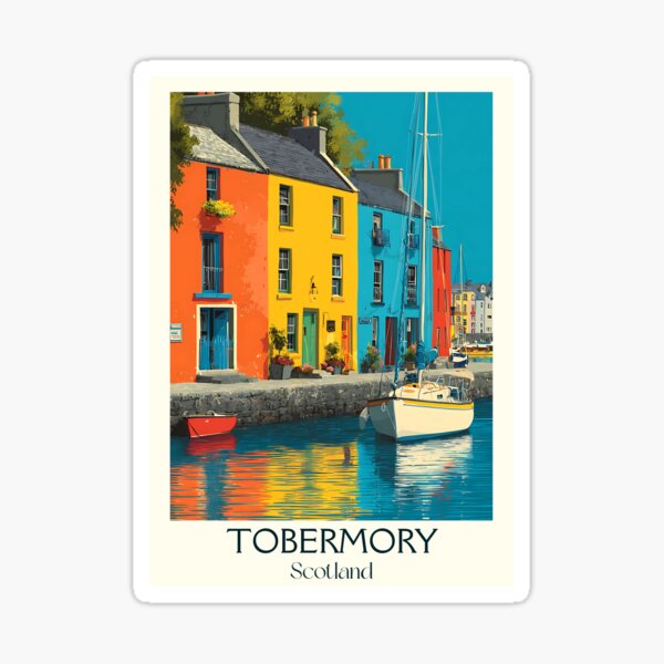 Item preview, Tobermory, Isle of Mull, Scotland Poster | Colourful Harbour Art designed and sold by TuncGK.
