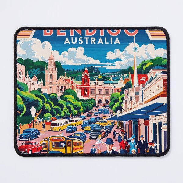 Item preview, Bendigo Australia Vintage Travel Tourism designed and sold by TravelersGems.