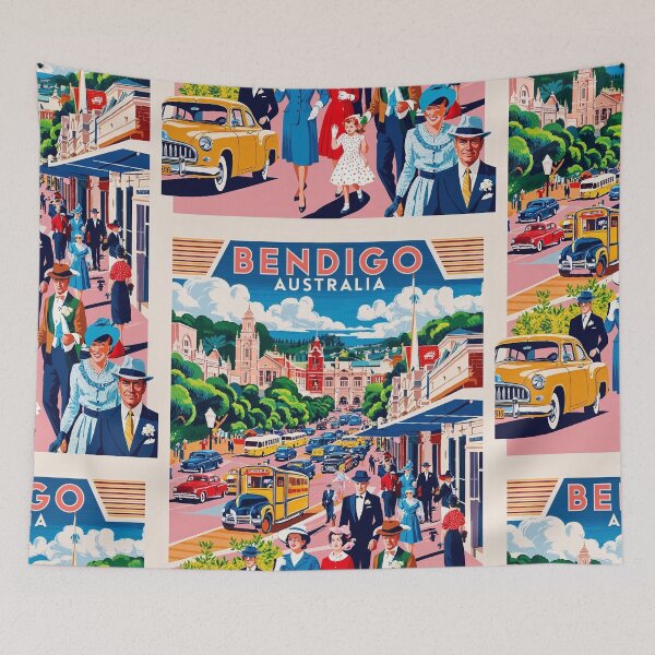 Item preview, Bendigo Australia Vintage Travel Tourism designed and sold by TravelersGems.