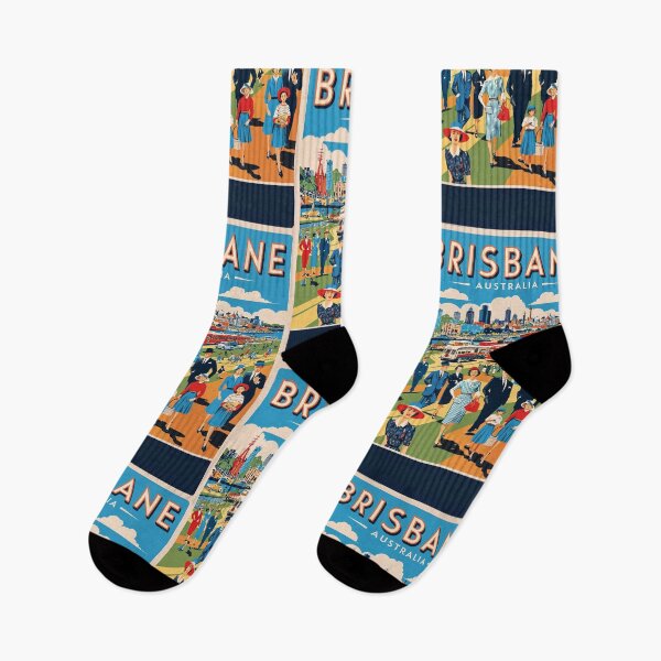 Item preview, Brisbane Australia Vintage Travel Tourism designed and sold by TravelersGems.