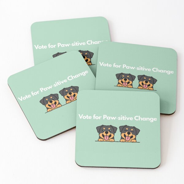 Item preview, Rottweiler Vote for Paw‑sitive Change designed and sold by SW Shop.