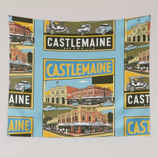 Item preview, Castlemaine Australia Vintage Travel Tourism designed and sold by TravelersGems.
