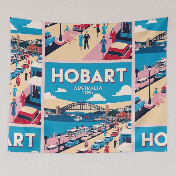 Item preview, Hobart Australia Vintage Travel Tourism 2 designed and sold by TravelersGems.