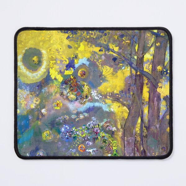 Item preview, Odilon Redon - Trees on a Yellow Background designed and sold by Jon-Baran.