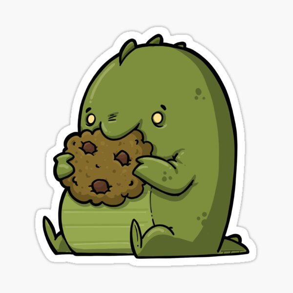 Cookie Dinosaur Sticker