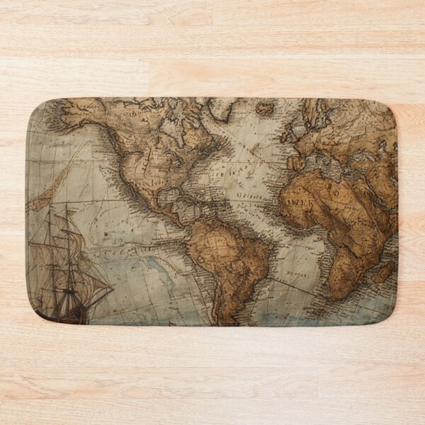 Item preview, Medieval Map Ship Art designed and sold by TheDarkWardrobe.