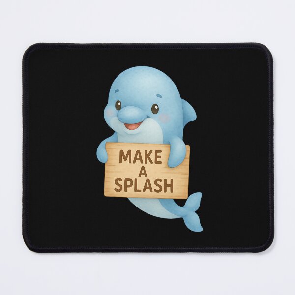 Item preview, Make a Splash Kawaii Dolphin, Funny Summer Quote designed and sold by stylishdzign.