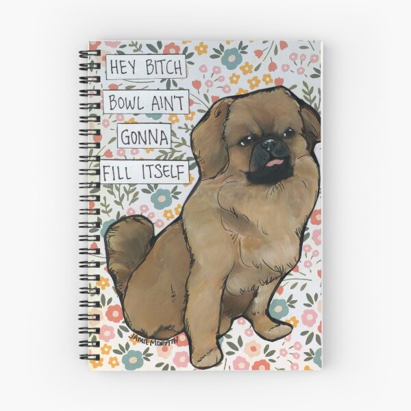Item preview, Hey B!tch, Pekingese dog hand created art designed and sold by jamiemorathart.