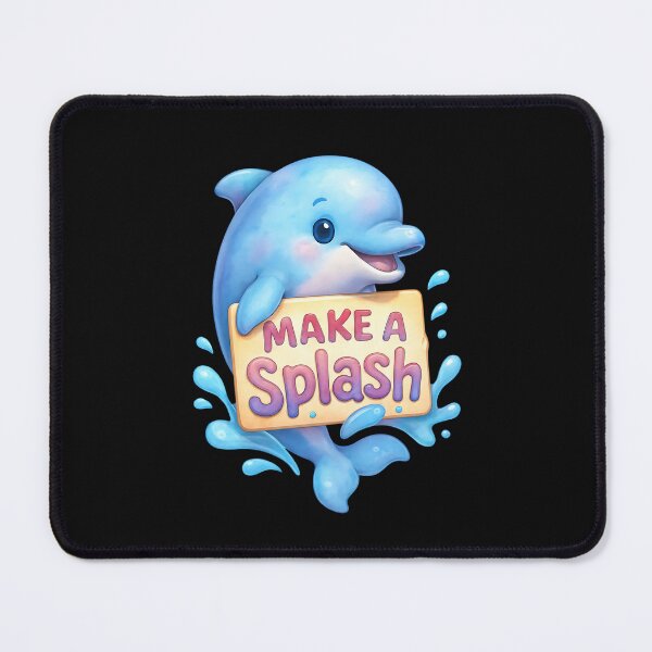 Item preview, Make a Splash Kawaii Dolphin, Funny Summer Quote  designed and sold by stylishdzign.