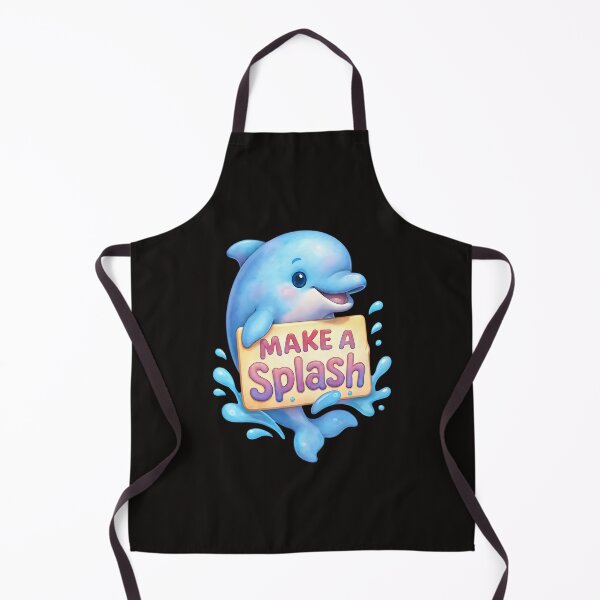 Item preview, Make a Splash Kawaii Dolphin, Funny Summer Quote designed and sold by stylishdzign.