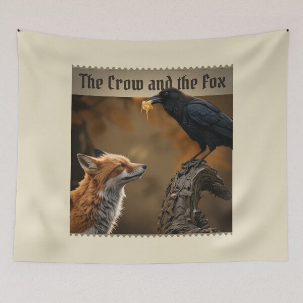 Item preview, Aesop's Fable: Crow and Fox Illustration designed and sold by KiwiRider.