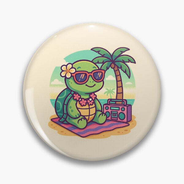 Item preview, Chill Beach Turtle with Boombox designed and sold by Bramble99.