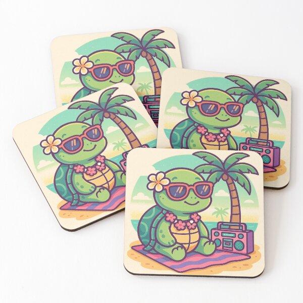 Item preview, Chill Beach Turtle with Boombox designed and sold by Bramble99.