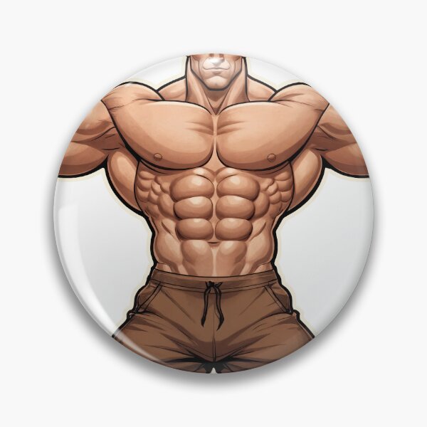 Item preview, Flex Like a Pro: Muscular Cartoon Bodybuilder Sticker #125 designed and sold by ForeverPrintsOK.