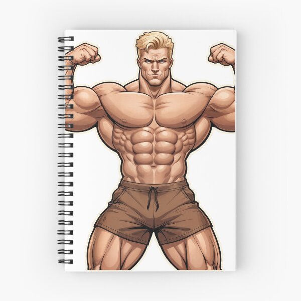 Item preview, Flex Like a Pro: Muscular Cartoon Bodybuilder Sticker #125 designed and sold by ForeverPrintsOK.