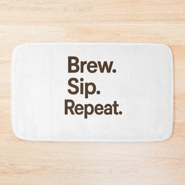 Item preview, Brew Sip Repeat Minimal Coffee Lover Quote designed and sold by Style-Sense.