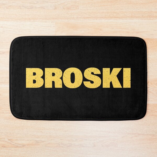 Item preview, Broski in Yellow Bold Gritty Typography  designed and sold by Memes N Lore .