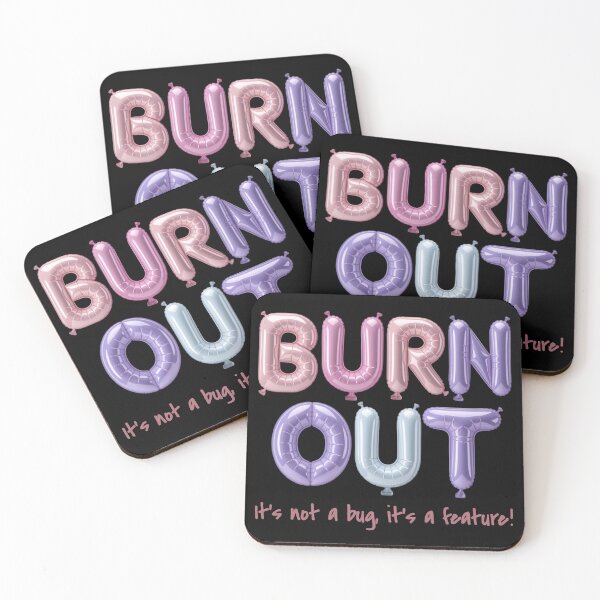 Item preview, Burnout & Capitalism – Socially critical statement design designed and sold by VariousGoodies.