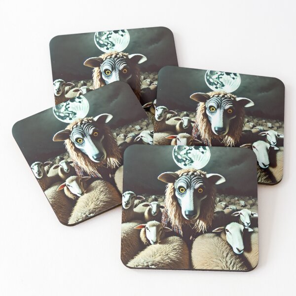 Item preview, The Wolf in Sheep's Clothing – Surreal Night Motif designed and sold by _RudeMango.