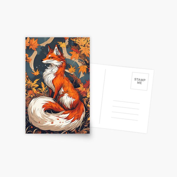 Item preview, Mystic Fire Fox – Spirit Guardian Art designed and sold by Kawai-Plus.