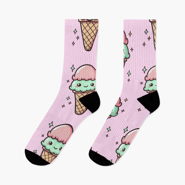 Item preview, Kawaii Double Scoop Ice Cream Cone designed and sold by Dopamine Glitch.