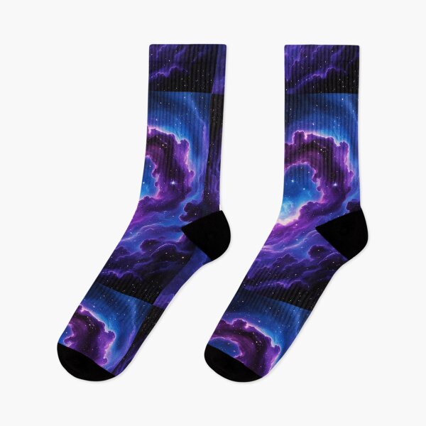 Item preview, Cosmic Love – Cloudy Heart in Blue & Purple Galaxy Skies designed and sold by CharlieMakes.