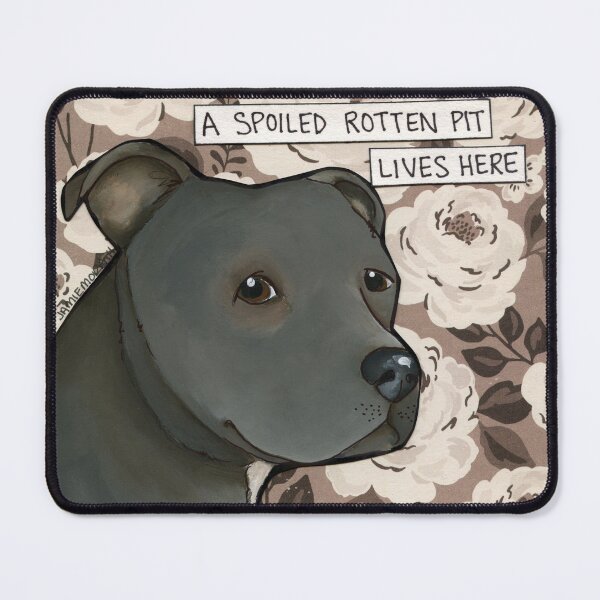 Item preview, Spoiled Rotten Pit, Pitbull dog hand created art designed and sold by jamiemorathart.