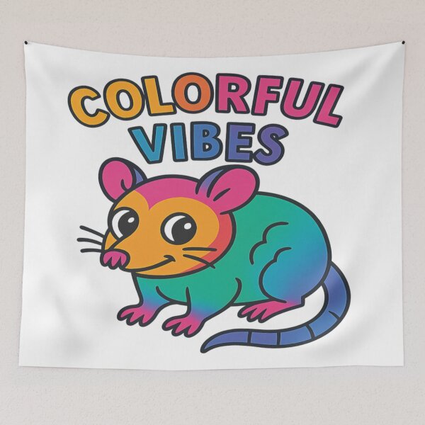 Item preview, Radiance in Rodent Form: Embracing Colorful Vibes designed and sold by Mindful56.
